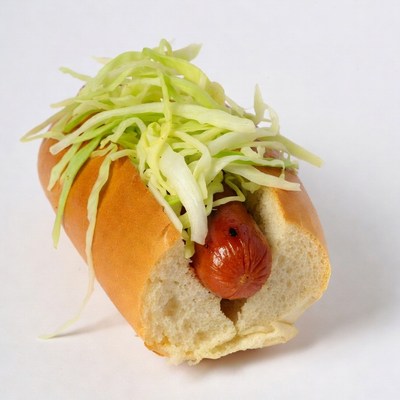 Hot dog with coleslaw