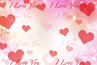 I Love You Hearts Background