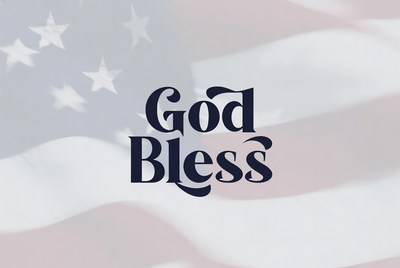 God Bless America on Flag
