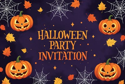 Halloween Party Invitation Illustration