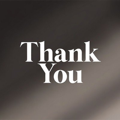 Thank You Text on Gradient Background