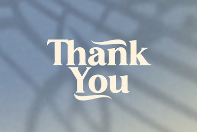 Thank You Text Overlay