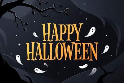 Happy Halloween Ghosts Illustration