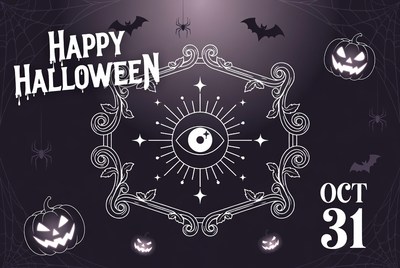 Happy Halloween Illustration with Evil Eye