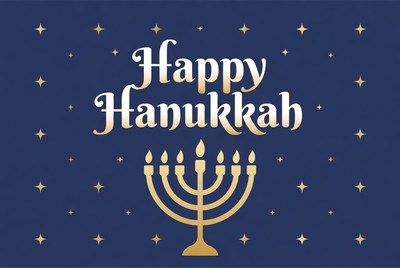 Happy Hanukkah Menorah
