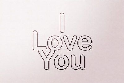 I Love You text