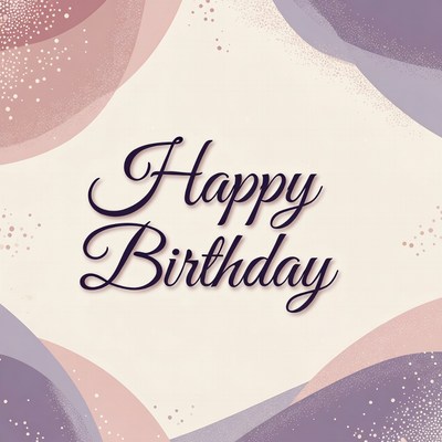 Happy Birthday Elegant Abstract Card