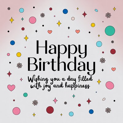 Happy Birthday Card with Joy