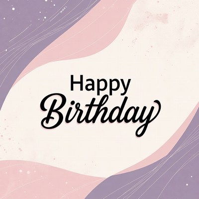 Happy Birthday Wavy Background