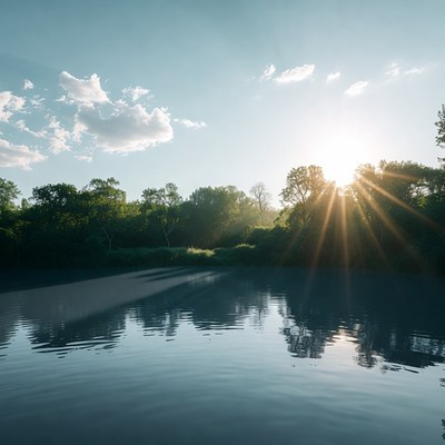 Sunset over Forest Lake