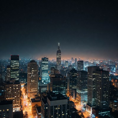 New York City Skyline at Night