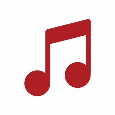 Red Music Note Icon