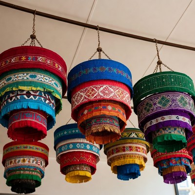 Colorful Mexican Hanging Lanterns