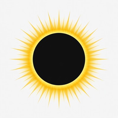 Solar Eclipse with Radiating Corona