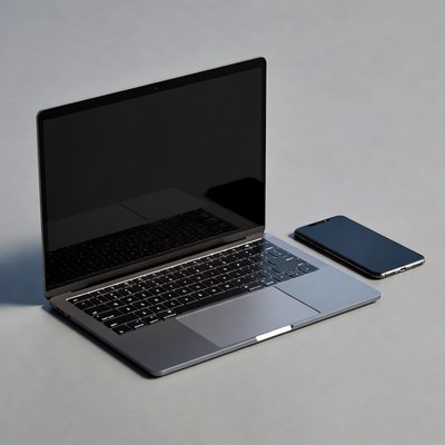 MacBook Pro and iPhone on gray surface