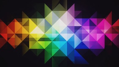 Rainbow Triangular Geometric Background