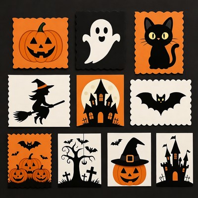 Halloween Clipart Icons Set