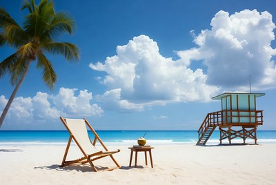 Beach Chair Coconut Lifeguard Tower
