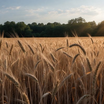 Golden Wheat Field at Sunset