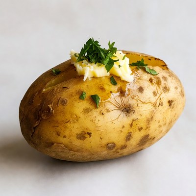 Baked Potato with Butter and Parsley