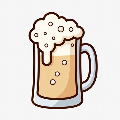 Foamy Beer Mug Illustration