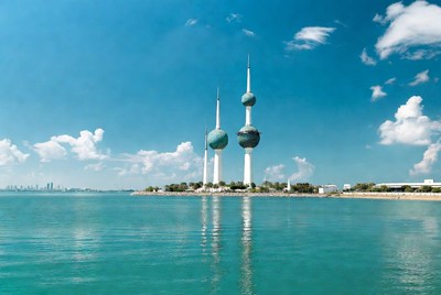 Kuwait Towers by waterfront