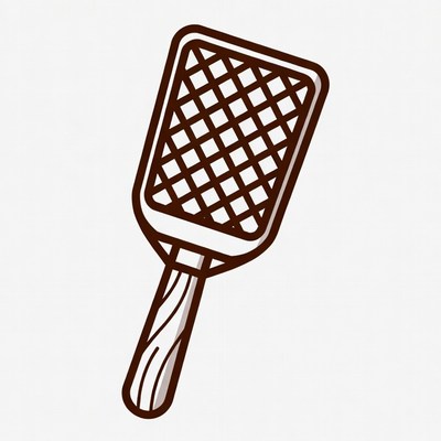 Wooden Hair Brush Illustration