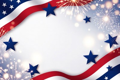 American Flag Fireworks Patriotic Background