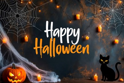 Happy Halloween with Black Cat