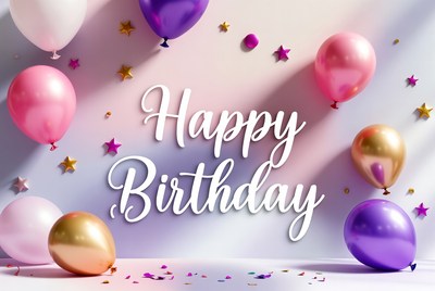 Happy Birthday Balloons Background
