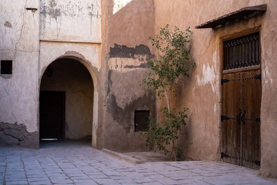 Traditional Arab Courtyard with Arches