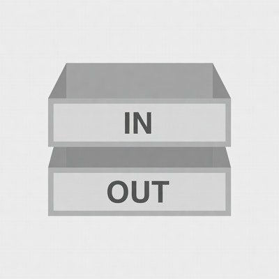 IN and OUT Trays Illustration