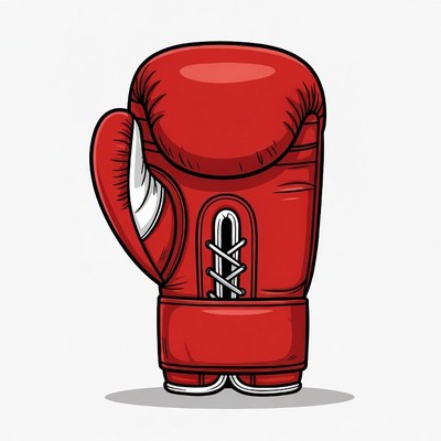 Red Boxing Glove Illustration