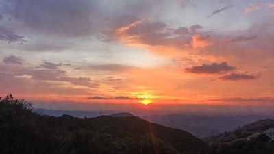 Sunset over Mountain Valley