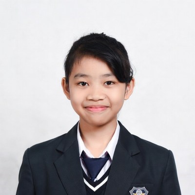 Asian girl in school uniform