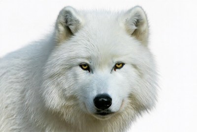 Close-up Arctic Wolf Portrait