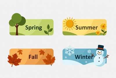 Four Seasons Clipart Icons