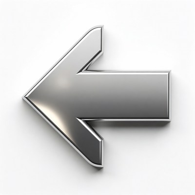 Shiny Silver Left Arrow