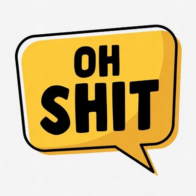 Oh Shit speech bubble