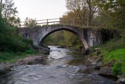 Stone Arch Bridge over River