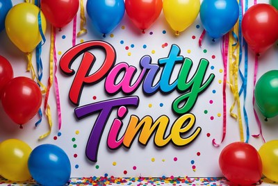 Party Time Balloons Background