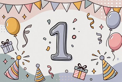 First Birthday Party Illustration