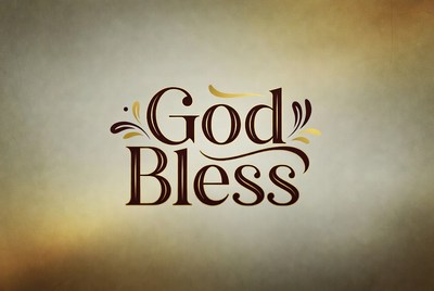 God Bless Text Graphic
