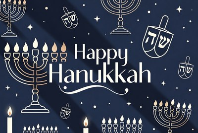 Happy Hanukkah Illustration