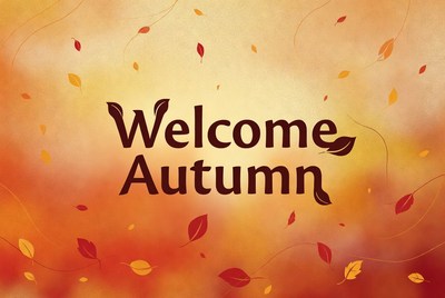 Welcome Autumn with Falling Leaves