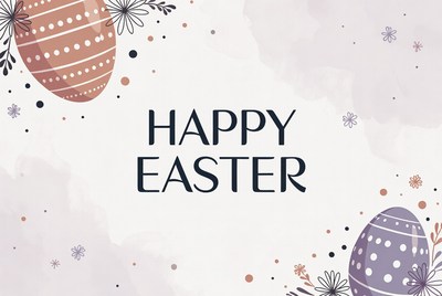 Happy Easter with Easter Eggs