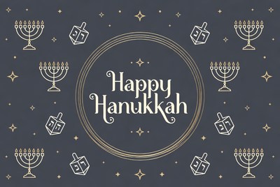 Happy Hanukkah Illustration