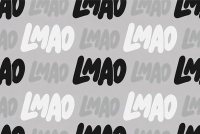 LMAO Text Seamless Pattern