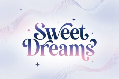 Sweet Dreams Text Illustration