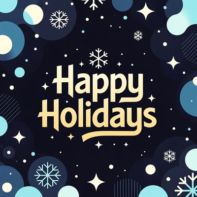 Happy Holidays Snowflakes Background